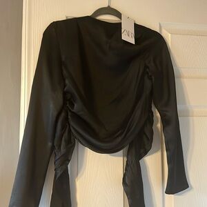 Zara LS open back top.